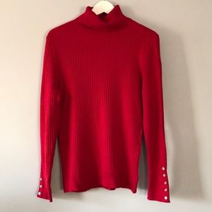 NWT TALBOTS RIB TURTLE NK SWEATER (SIZE: M)